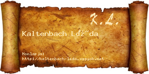 Kaltenbach Léda névjegykártya